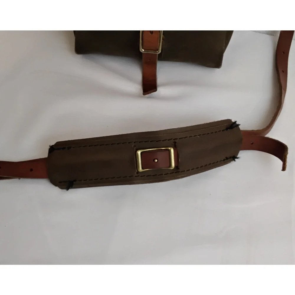 Goertzen Adventure Equipment Leather Field Bag Brown Montana Handmade #J5743